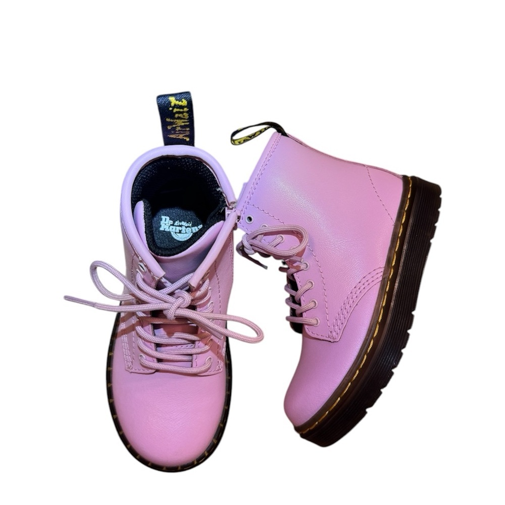 Dr.Martens Zavala combat boots size 10 toddler color pale pink - Picture 8 of 8